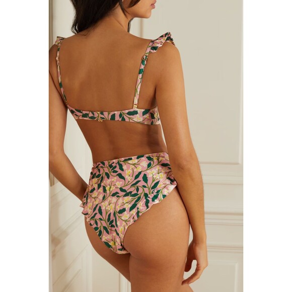 Agua By Agua Bendita Alegria Jengibre Dos Gardenias Rosa Bikini Bottom XL Floral - Picture 2 of 8